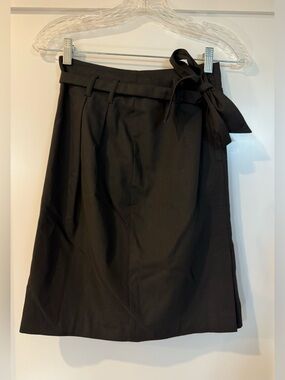 H&M Black Pencil Skirt with Tie Waist (Size 4)